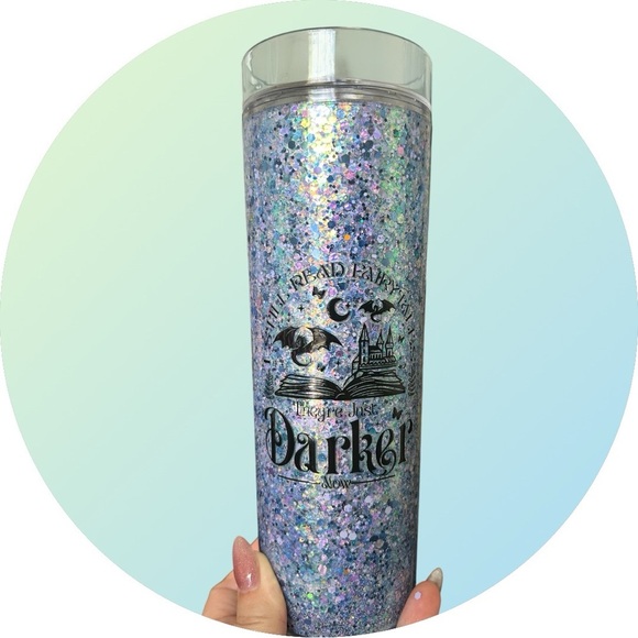 I Still Read Fairytales Blue Shimmer Tumbler - Picture 1 of 5